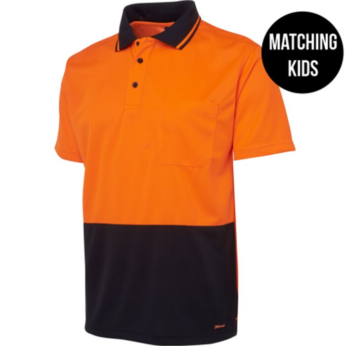 JBs Wear Hi Vis Traditional Non Cuff Polo (D) Thumbnail