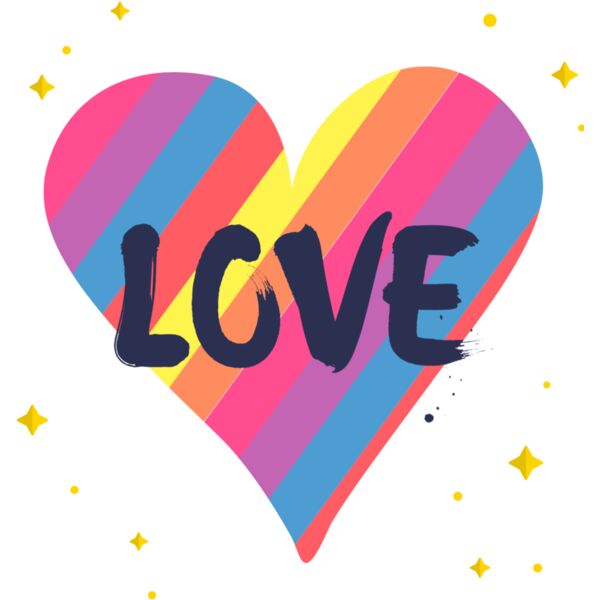 Sparkling Rainbow Heart Gay Rights Poster  1  Thumbnail